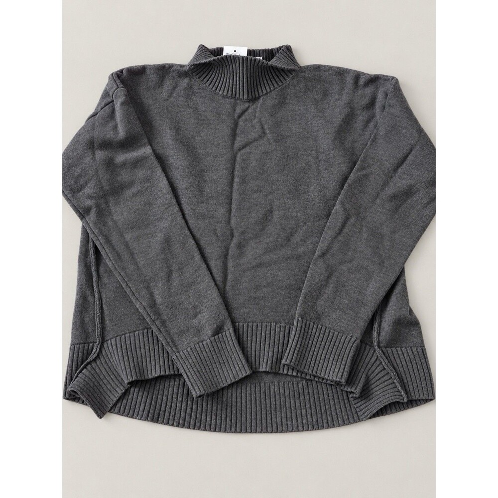 Generation Versona Women’s Gray Mock Neck High-Low Sweater Size M NWT